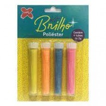 Glitter Kit Brilho Neon Poliéster 4 Tubos de 2g 7034 Make+