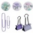 KIT ESCRITORIO COM CLIPS + BINDERS 47 PEÇAS NO ESTOJO