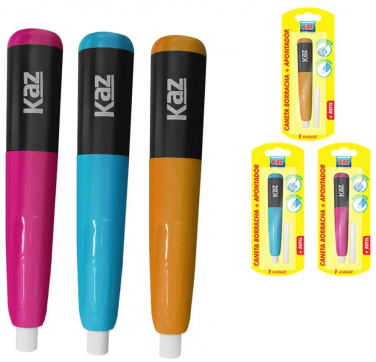 APONTADOR COLETOR 1 FURO C/BORRACHA E REFIL KZ1939BL