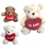 URSO DE PELUCIA COM VENTOSA + CORACAO TE AMO
