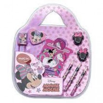 KIT FUN INFANTIL ESCOLAR MINNIE COM 9 ITENS MOLIN