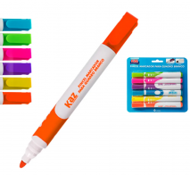 PINCEL MARCADOR P/QUADRO BCO. 6 CORES KZ3002