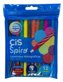 CANETINHA HIDROCOR 12 CORES - CIS SPIRO
